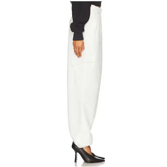 SALLY LAPOINTEcotton JOGGERS Off White size M NWT $290msrp